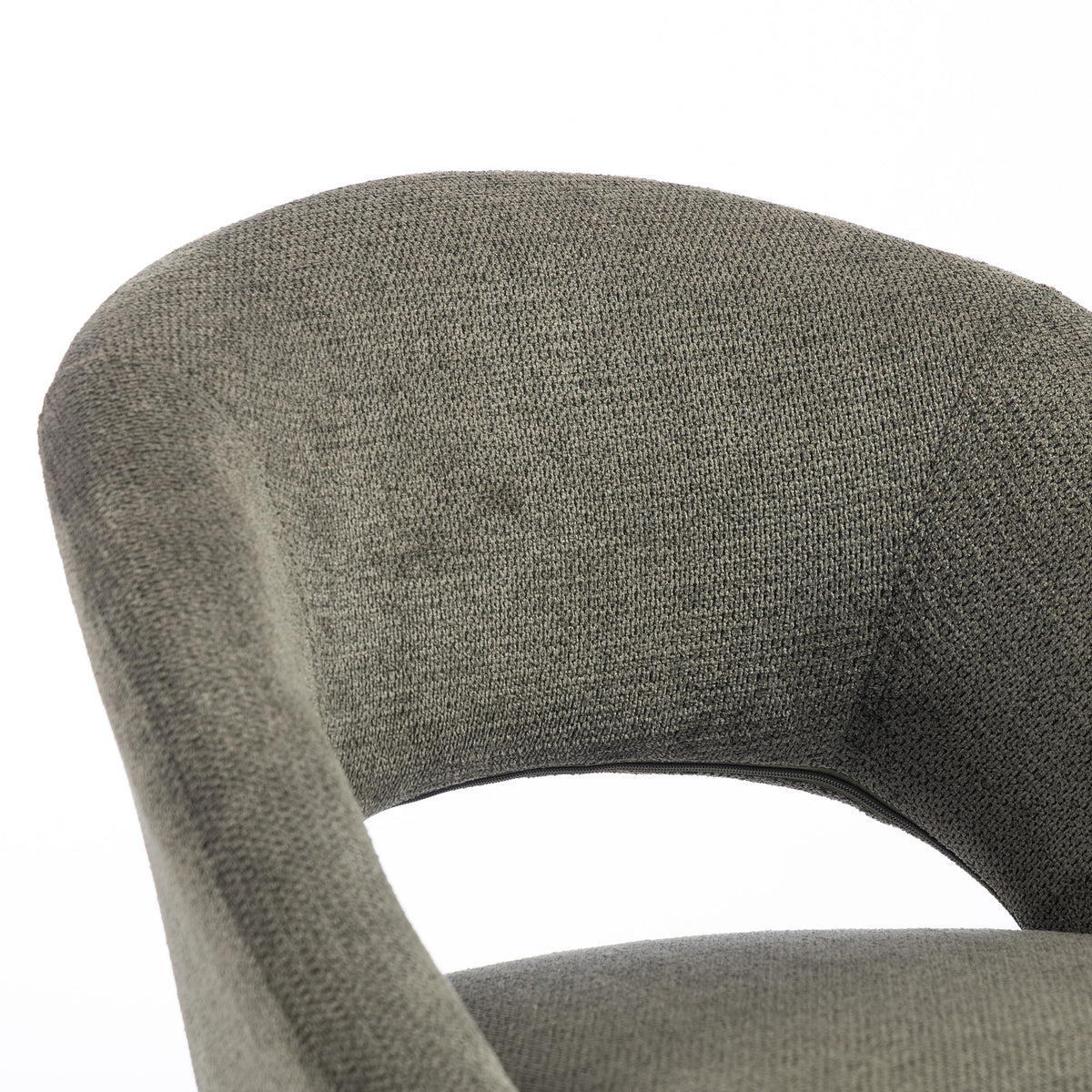Sedia da ufficio ergonomica in ciniglia, altezza regolabile, braccioli integrati, girevole a 360°, 59x60x79-89 cm, verde scuro