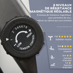 Vélo d'Appartement Semi-Allongé avec Roulettes - Vélo Couché Magnétique Silencieux pour Rééducation et Seniors - Siège Réglable avec Cordes de Résistance pour Fitness à la Maison, Noir