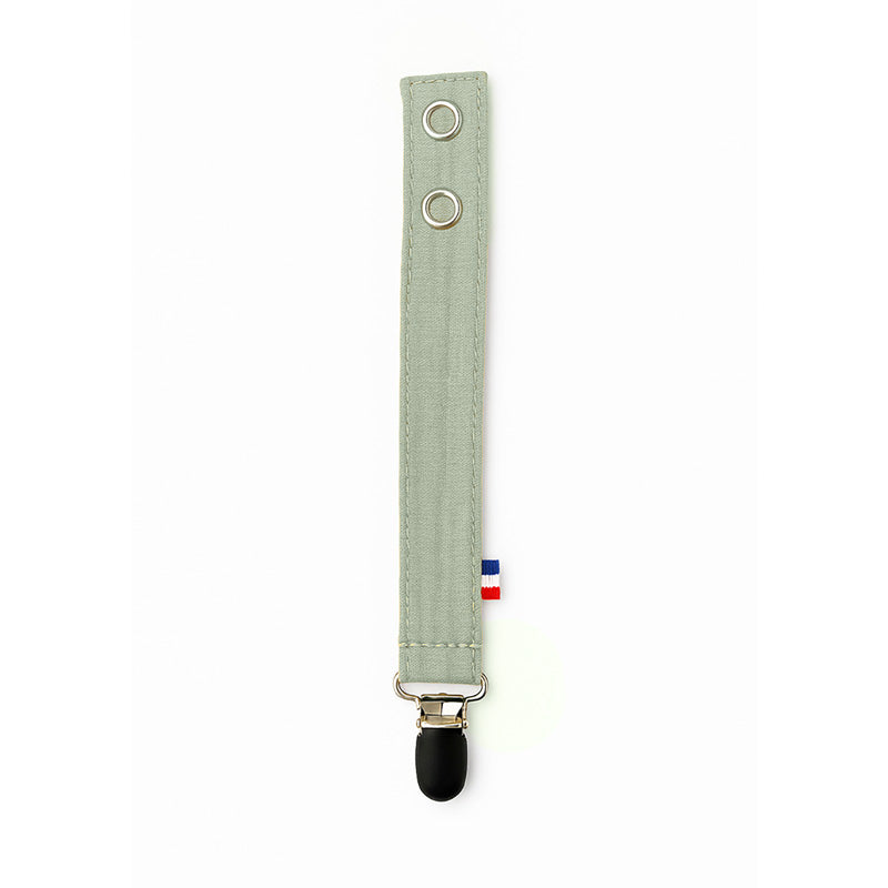 papate attache tetine attache sucette coton bio teddy vert