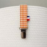 papate attache tetine attache sucette coton bio teddy vichy