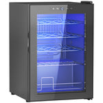 Cave à vin 20 bouteilles 53L haute performance température réglable 5-18° avec lumière LED, noir