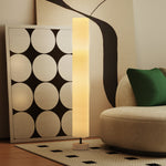 Lampadaire sur pied de salon avec abat-jour en lin, interrupteur à pied, 2 x douille E27, 120 cm, beige