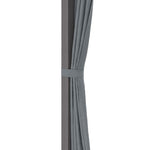 Tonnelle de jardin pour terrasse avec 4 parois latérales double toit protection solaire 3 x 3 m gris