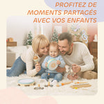 Instruments de Musique pour Enfants, Jouets Musicaux en Bois d'Inspiration avec Tambourin et Maracas pour Enfants 3+ Ans