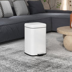 Poubelle de cuisine 20L avec couvercle à fermeture douce et pédale, seau intérieur amovible, 28L x 35l x 45H cm, blanc