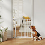 Cancelletto di sicurezza cancelletto per animali domestici lunghezza regolabile dim. 75-85L x 76A cm bianco