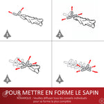 Sapin de Noël Artificiel Lumineux 90H cm Fibre Optique Multicolore + Support Pied 90 Branches Vert