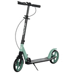 Trottinette pliable pour adultes +14 ans avec guidon réglable grandes roues de 20 cm amortisseur vert