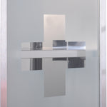 Armoire à Pharmacie 2 étagères 3 Niveaux verrouillable Porte Verre trempé dépoli Logo Croix 25L x 12l x 48H cm Acier INOX
