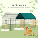 Parque recinto modular de acero con lona para conejos, roedores y animales pequeños, interior y exterior, 220L x 85An x 103Al cm