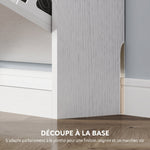 Meuble à chaussures 12 paires, armoire à chaussures, 3 tiroirs rabattables, pour couloir, entrée, 80x17x108cm, blanc