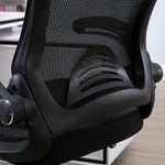 Lot de 2 fauteuils de bureau chaise de bureau assise haute réglable dim. 64L x 60l x 106-126H cm maille respirante noir