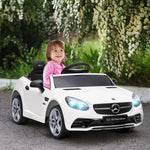 Voiture électrique enfants licence Mercedes SLC 300 12V V. Max. 5 Km/h effets sonores lumineux télécommande blanc