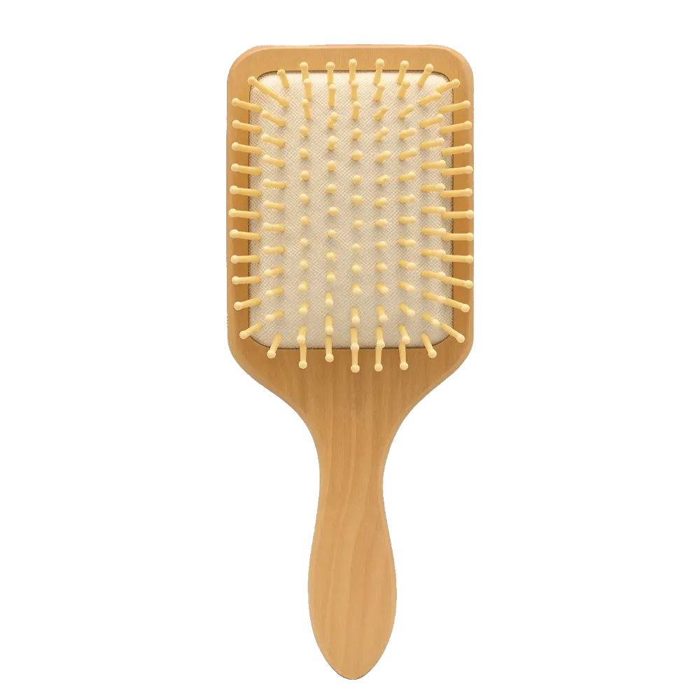 Brosse Bois de Lotus – Picots Bambou Blancs-0
