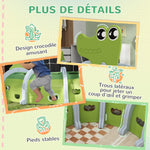 Tunnel enfant en forme de crocodile, modulable, tunnel de jeu pour enfants, enfants de 3 à 6 ans ramper et grimper, vert