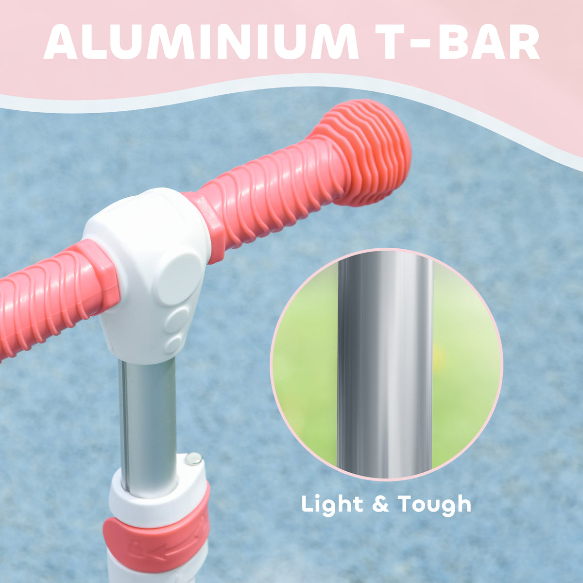 Trottinette enfant 3 Roues Lumineuses LED Hauteur Guidon réglable frein à Friction arrière de 2 à 6 ans Rose