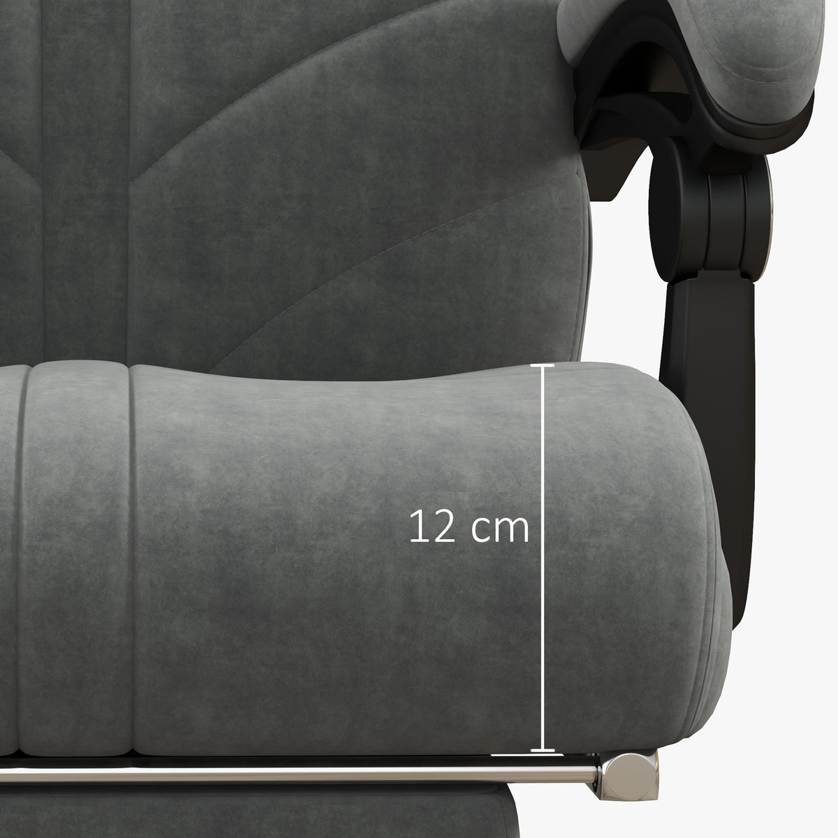 Fauteuil chaise de bureau massant chauffant inclinable avec repose-pieds intégré 5 roulettes gris