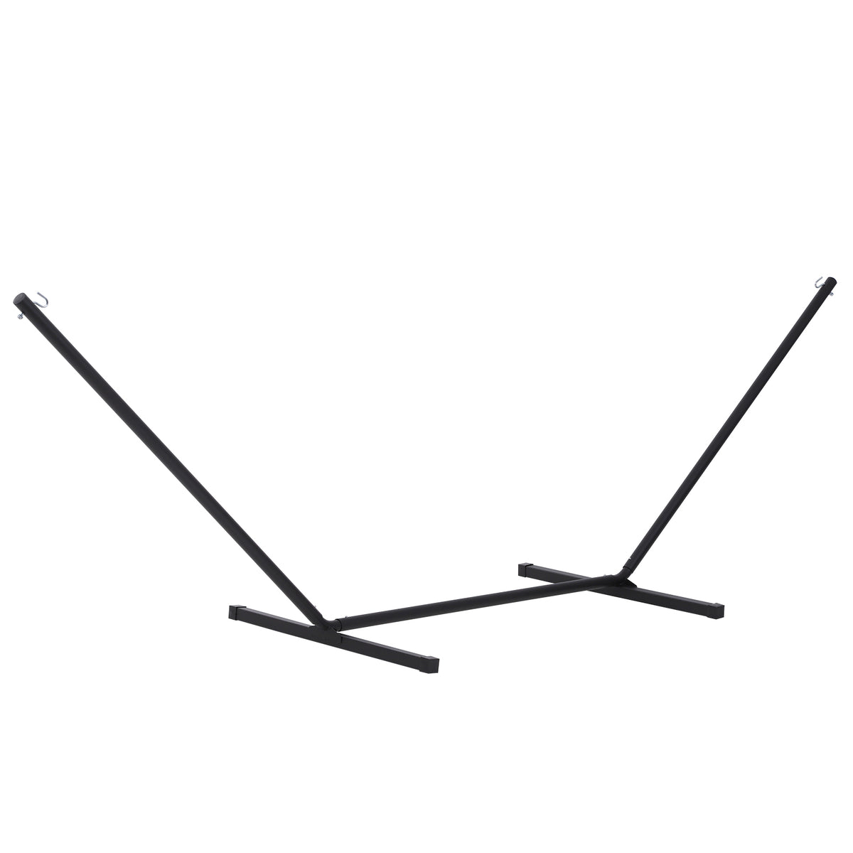 Support Pied de hamac Structure Robuste métal époxy Noir 3,60 x 0,92 x 1,12 m, Compatible Hamacs de 3,3 à 3,6 m