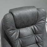 Fauteuil de bureau massant chauffant hauteur réglable dossier inclinable repose-pied + coussin lombaires intégrés