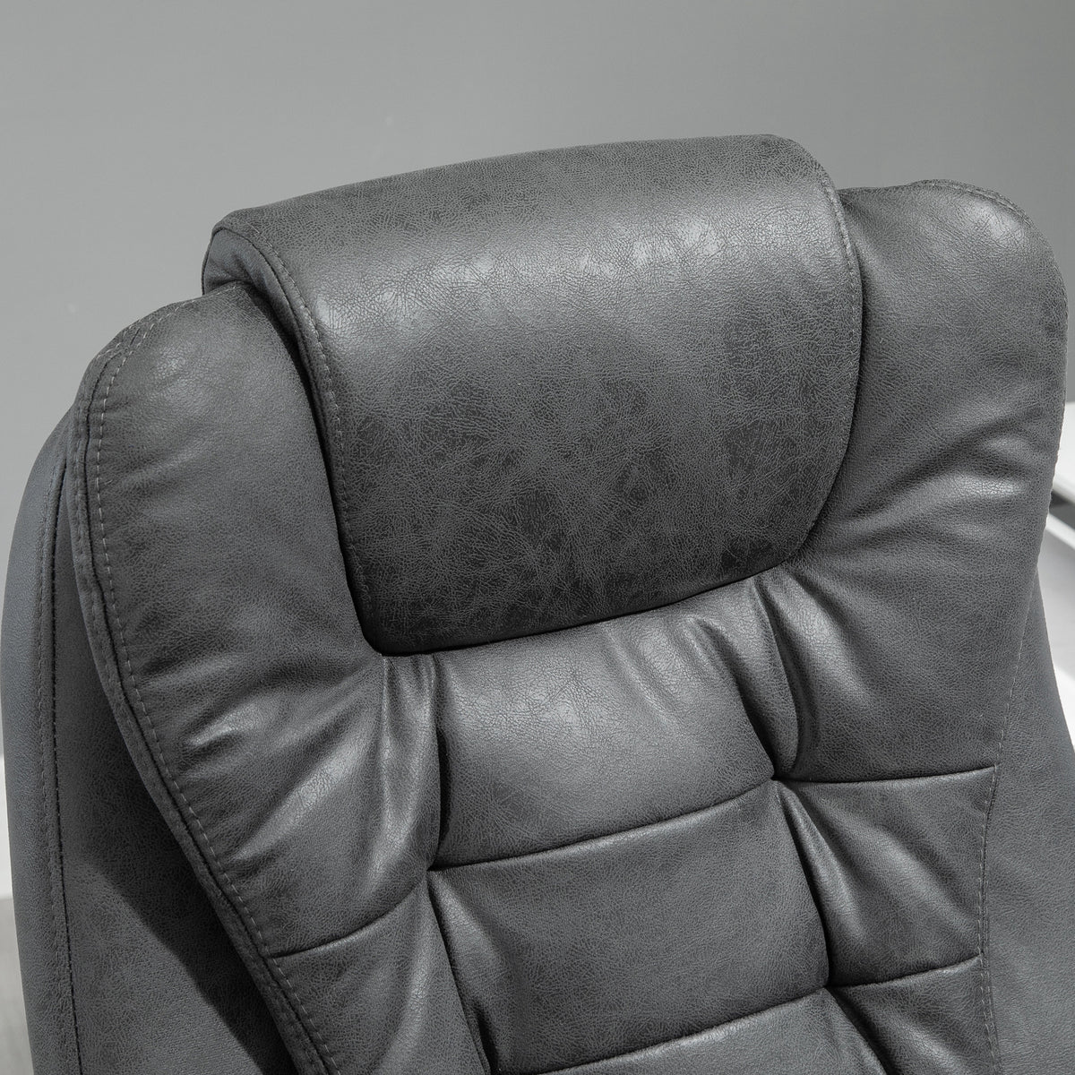 Fauteuil de bureau massant chauffant hauteur réglable dossier inclinable repose-pied + coussin lombaires intégrés