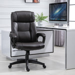 Bureaustoel ergonomische bureaustoel verstelbaar zwenkwielen 360° draaibaar PU-kunstleer bekleding 64 x 73 x 106-115,5 cm chocolade