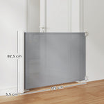 Barrière de sécurité barrière animaux rétractable automatique 1,15L x 0,83H m teslin métal gris