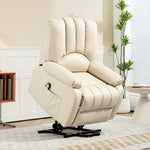 Fauteuil relax inclinable électrique releveur avec repose-pied et télécommande 86 x 92 x 102 cm Beige
