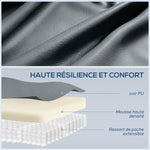 Fauteuil Inclinable de Massage et Chauffage, Fauteuil de Relaxation, Dossier Réglable, Pivotant, 82x99x103cm, Gris Clair