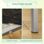 Lit pour chien chat XL grand confort sur pieds lit de camp 110 x 75 x 20 cm textilène micro-perforé noir