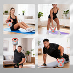 Kettlebell 14 kg, haltère avec poignée ergonomique, haltère à boule, musculation, entraînement, 26 x 18 x 32 cm, rouge