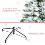 Sapin de Noël Artificiel enneigé 120H cm 200 Branches épines Imitation Nordmann Grand réalisme