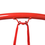 Panier de basket, anneau de basketball avec filet, suspendu mural intérieur et extérieur,  Ø 46 x 46 cm, rouge