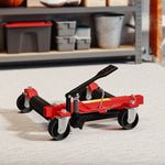 Lot de 2 chariots de manutention de voiture capacité 680kg chariot de déplacement largeur pneu 22,8cm 56x54x19,5cm, noir