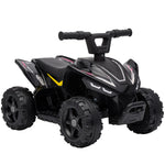 Haurrentzako Quad Elektrikoa 6 V, Haurrentzako Auto Elektrikoa, Litiozko Bateria, Abiadura Max. 2 Km/O, 18-48 Hilabete, Beltza