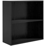 Bibliothèque étagère de rangement avec 2 compartiments et étagère réglable, 60 x 24 x 63 cm, noir