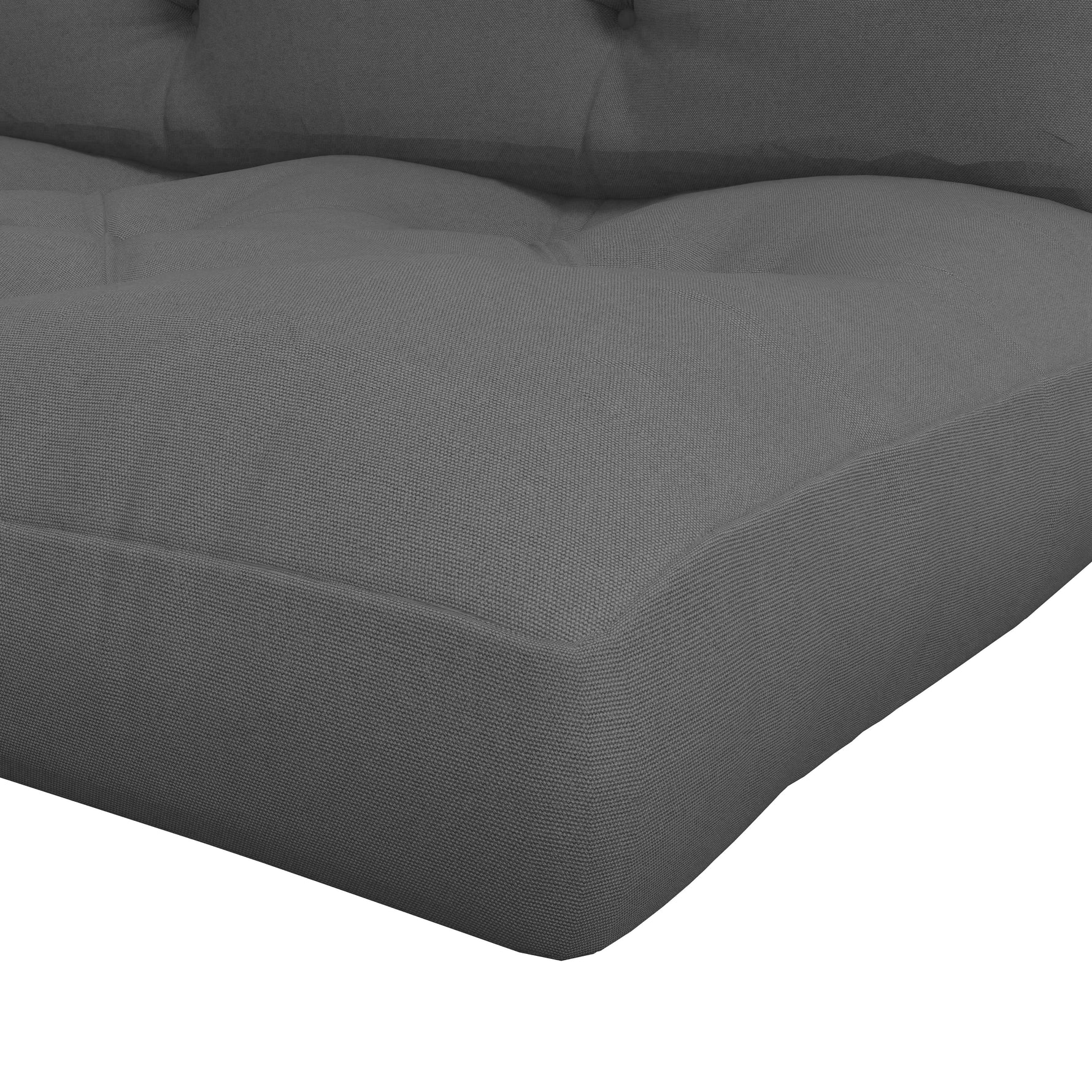 Ensemble de 2 coussins pour canapé palette 2 places dim. 120L x 80l x 12H cm Polyester gris