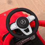 Porteur Enfants Voiture Enfant Multi-équipée 12-36 Mois klaxon Marche-Pieds, Garde-Corps et ombrelle Rouge