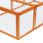 Conejera jaula para conejos exterior interior 2 puertas superiores 181L x 100An x 48Al cm madera maciza marrón