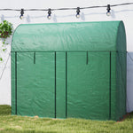 Serre de jardin 2 m² serre à tomates 2 portes zippées enroulables acier PE haute densité anti-UV 2 x 1 x 1,78 m vert