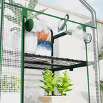 Serre de jardin balcon étagère serre 5 niveaux 0,69 x 0,49 x 1,93 m acier bâche amovible PE blanc