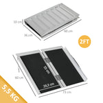 Rampe de Fauteuil Roulant Rampe de Chargement Rampe d'accès antidérapante Pliable avec Bordures de sécurité alu. Noir