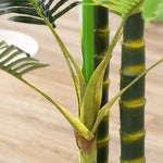 Palmier areca artificiel arbre artificiel hauteur 190 cm avec 30 grandes feuilles en plastique pot inclus