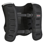 Gilet lesté 8 kg veste lestée respirant avec sangles réglables et bandes réfléchissantes en sable de fer 43 x 33 cm noir