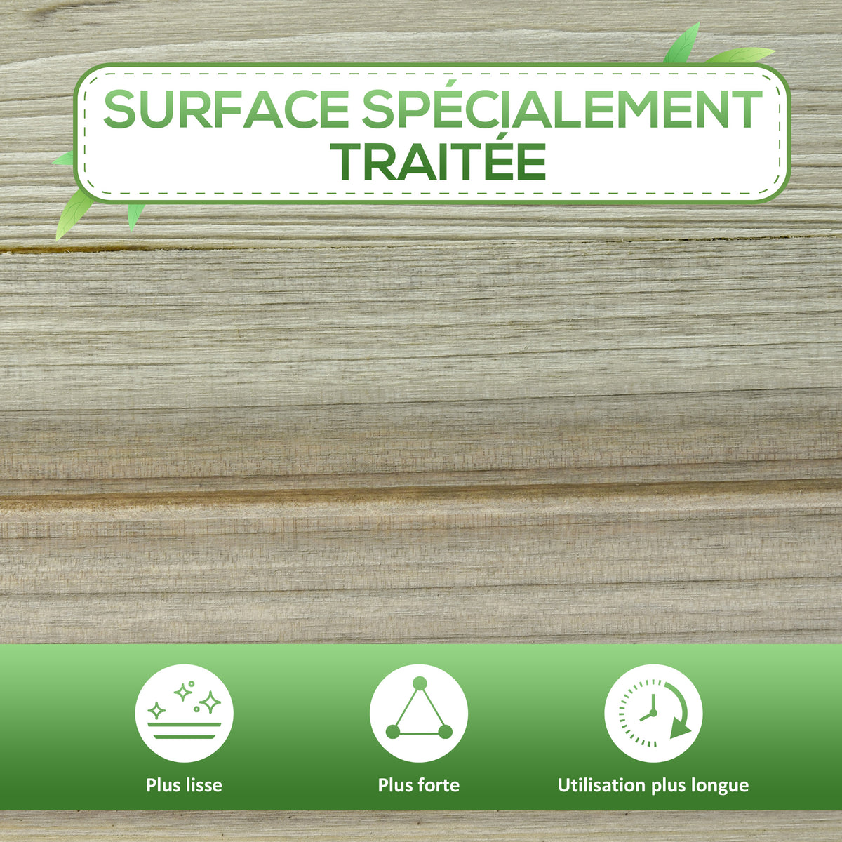Jardinière surélevée avec Étagère de Rangement en Bois, Carré Potager sur Pied surélevé, Trous de Drainage