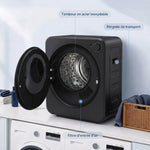 2.5kg Compact Vented Tumble Dryer, 400/800W Electric Clothes Dryer, 5 Drying Modes, Front Loading, Black
