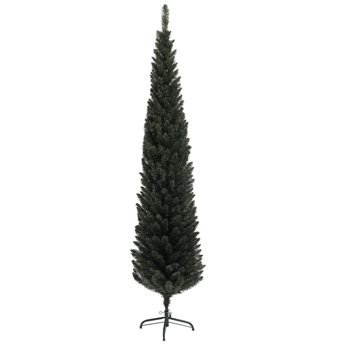 Árbol de Navidad artificial, base de acero, 390 ramas, decoración navideña, Ø 55 x 195 cm, verde