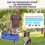 Agility Sport pour Chiens, Set de 4 Obstacles Professionnels avec Système de Maintien au Sol, 99x65x94cm, Bleu Clair