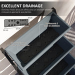 Jardinière surélevée avec étages jardinière verticale avec 5 bacs à fleurs trous de drainage cadre en acier gris