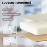 Chaise Bureau Ergonomique, Fauteuil de Bureau avec Dossier Inclinable, Hauteur Réglable, 65x67x111-119cm, Beige