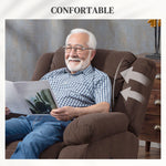 Fauteuil releveur électrique, fauteuil relax électrique avec fonction massage et chauffage, 93 x 104 x 100 cm, marron